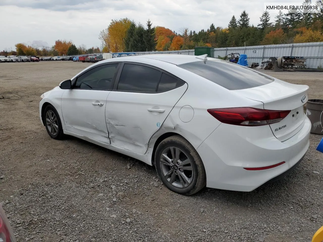 2018 Hyundai Elantra Sel VIN: KMHD84LF2JU705938 Lot: 77059184