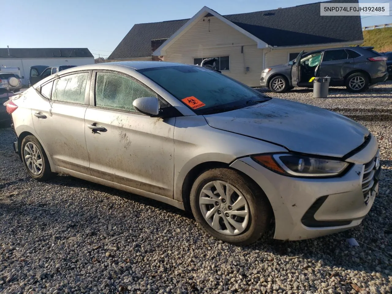 5NPD74LF0JH392485 2018 Hyundai Elantra Se