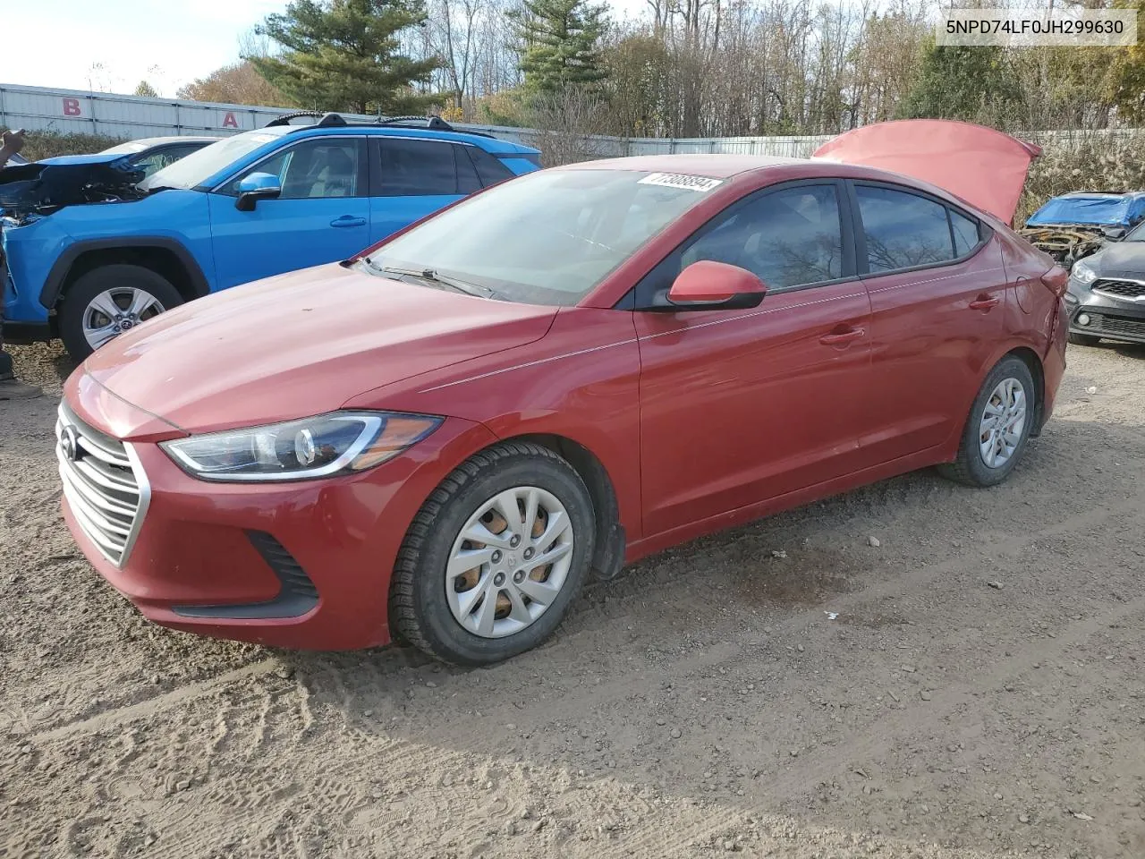 2018 Hyundai Elantra Se VIN: 5NPD74LF0JH299630 Lot: 77308894