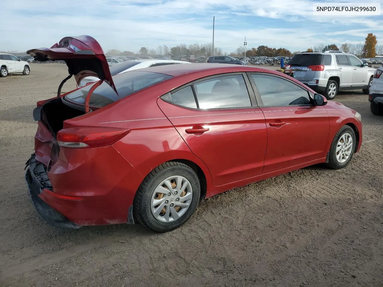 5NPD74LF0JH299630 2018 Hyundai Elantra Se