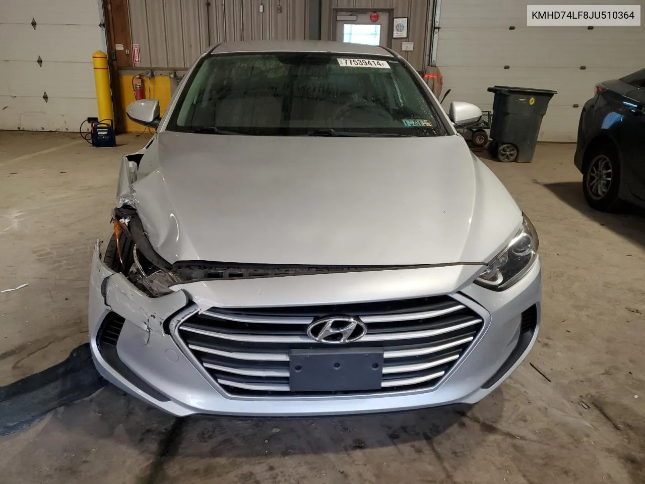 2018 Hyundai Elantra Se VIN: KMHD74LF8JU510364 Lot: 77539414