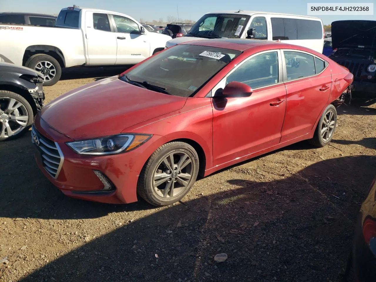 2018 Hyundai Elantra Sel VIN: 5NPD84LF4JH292368 Lot: 77560764