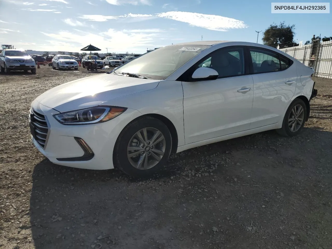 2018 Hyundai Elantra Sel VIN: 5NPD84LF4JH292385 Lot: 77640354