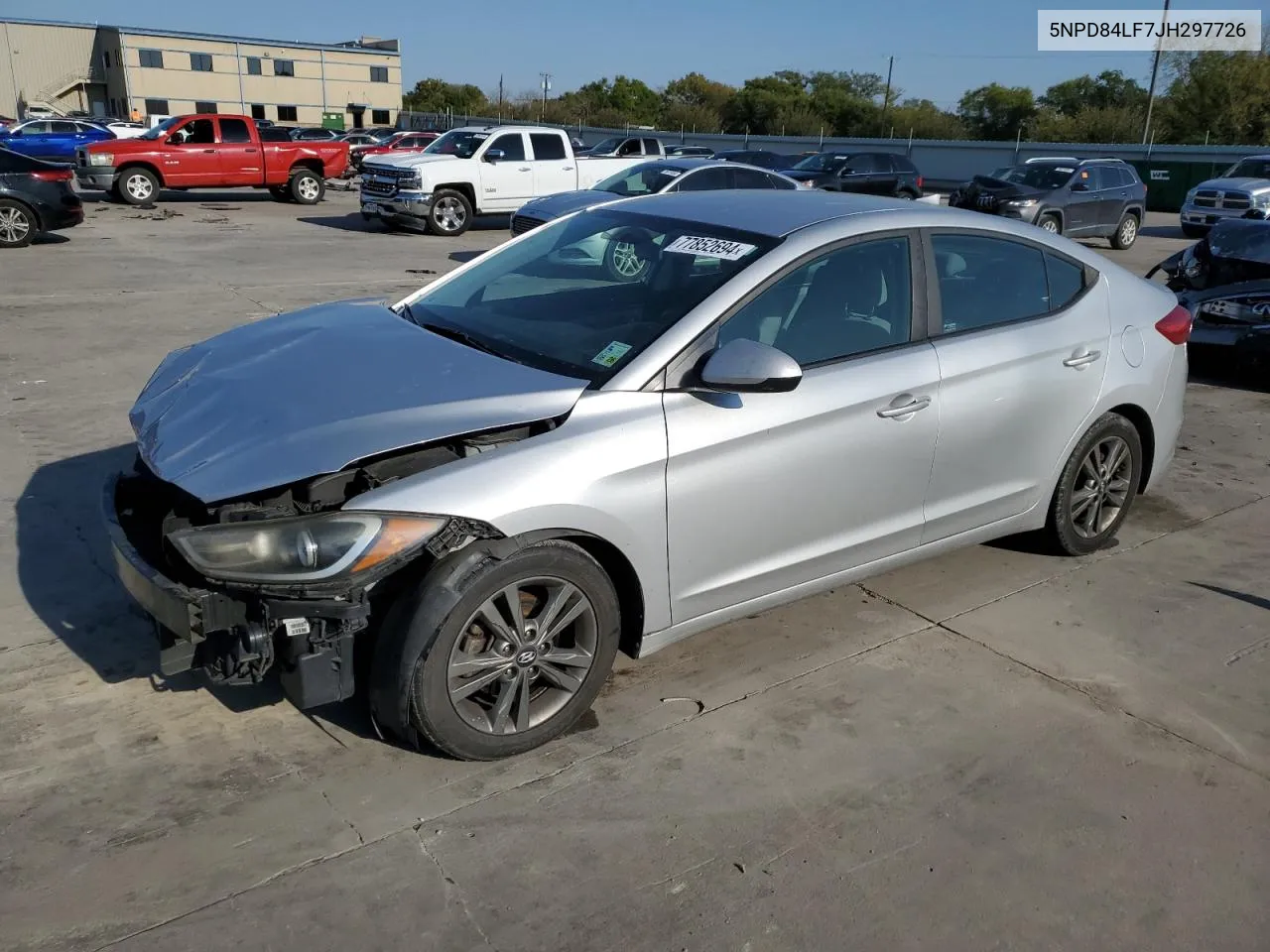 2018 Hyundai Elantra Sel VIN: 5NPD84LF7JH297726 Lot: 77852694