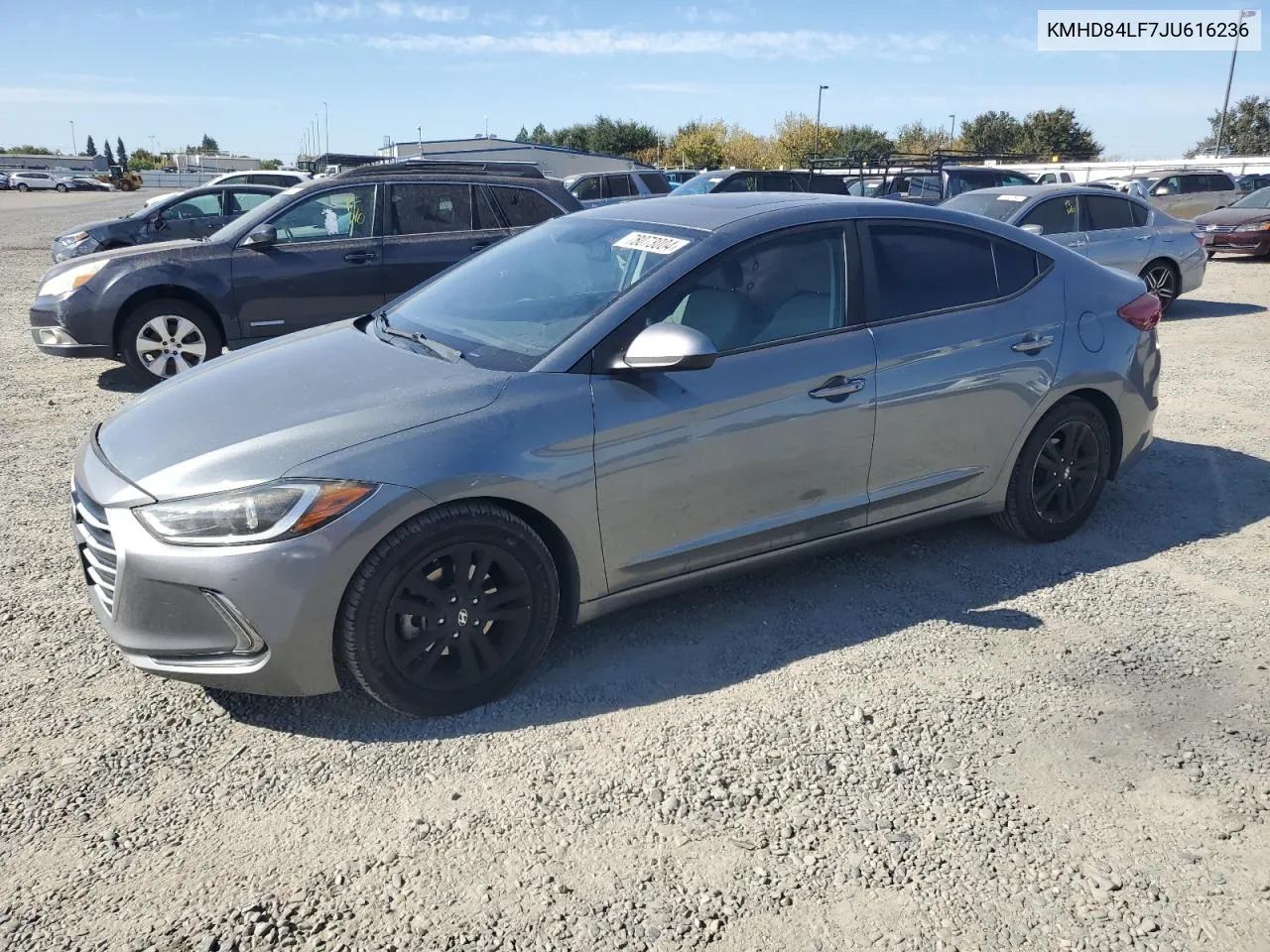 2018 Hyundai Elantra Sel VIN: KMHD84LF7JU616236 Lot: 78073004