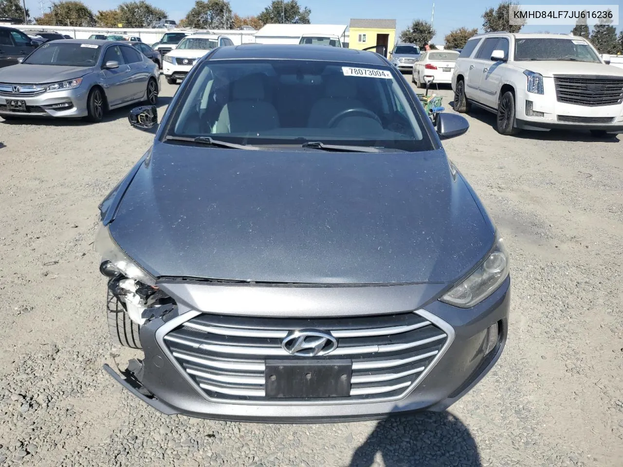 2018 Hyundai Elantra Sel VIN: KMHD84LF7JU616236 Lot: 78073004