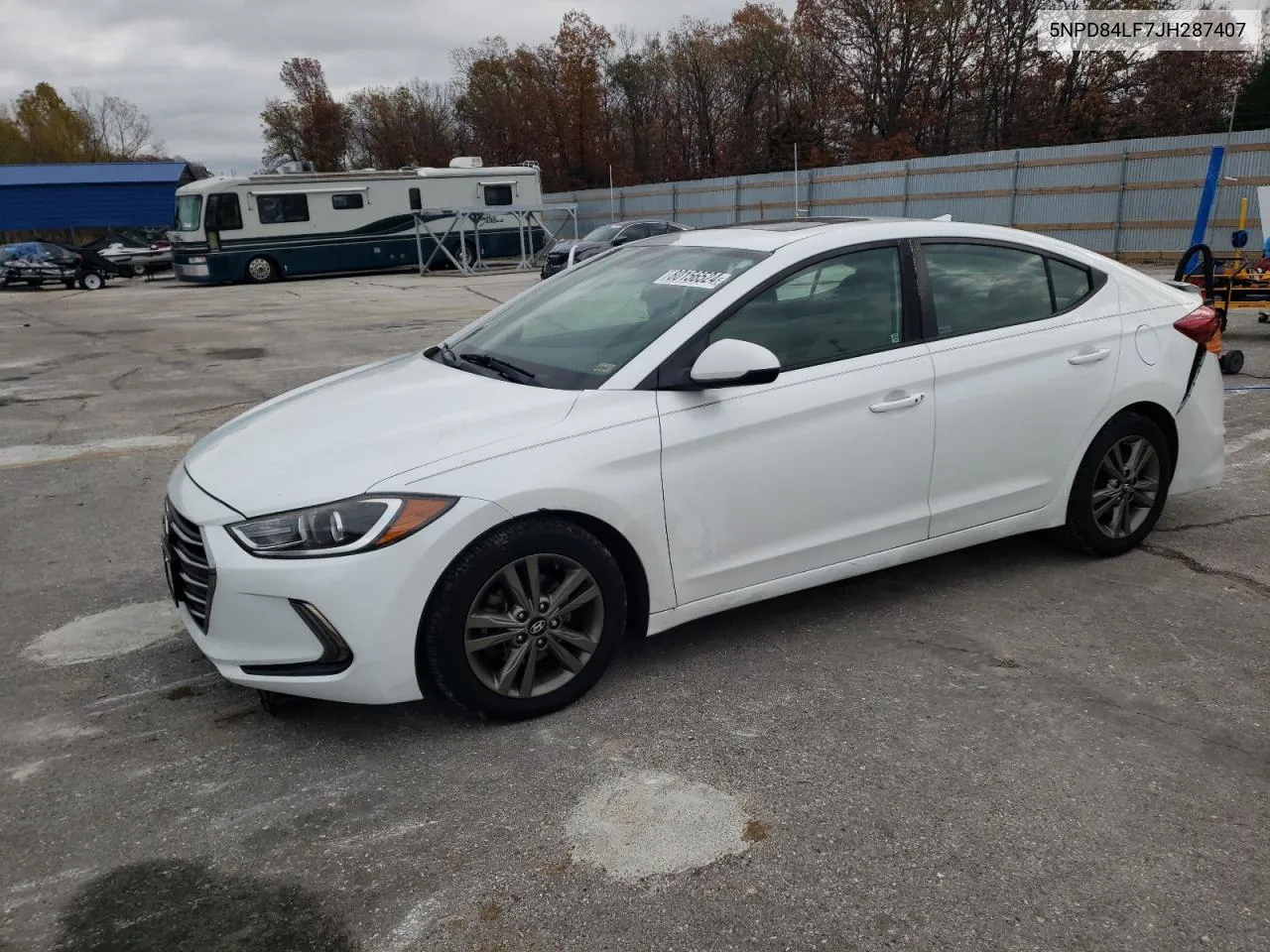 2018 Hyundai Elantra Sel VIN: 5NPD84LF7JH287407 Lot: 80156524