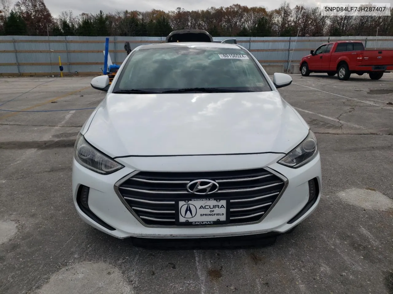 2018 Hyundai Elantra Sel VIN: 5NPD84LF7JH287407 Lot: 80156524