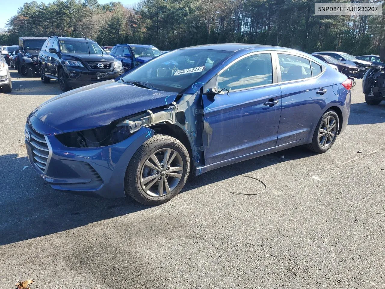 2018 Hyundai Elantra Sel VIN: 5NPD84LF4JH233207 Lot: 80215244