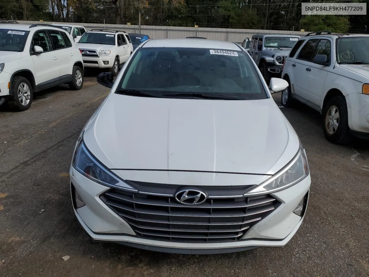 2019 Hyundai Elantra Sel VIN: 5NPD84LF9KH477209 Lot: 38494624