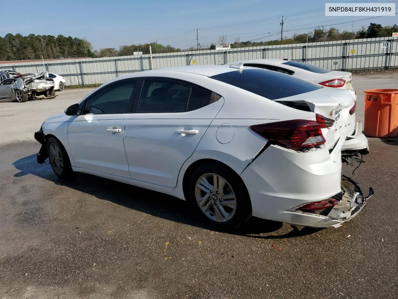 2019 Hyundai Elantra Sel VIN: 5NPD84LF8KH431919 Lot: 45762944