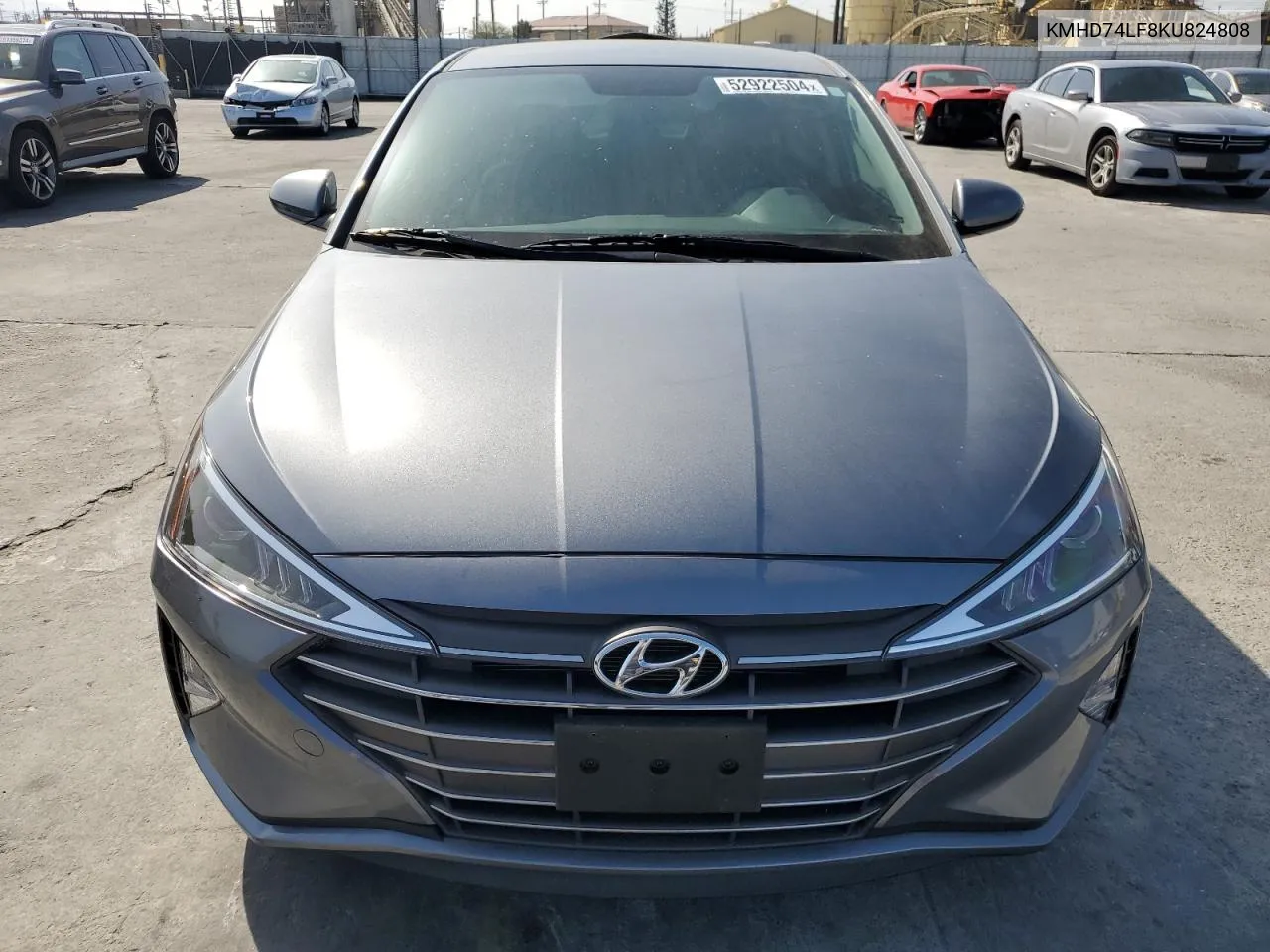 2019 Hyundai Elantra Se VIN: KMHD74LF8KU824808 Lot: 52922504