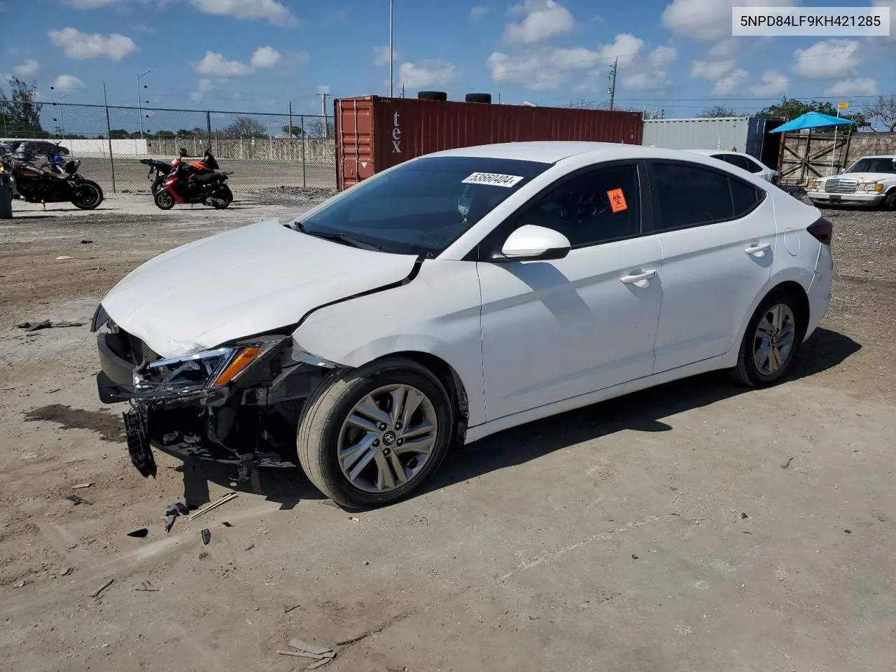 2019 Hyundai Elantra Sel VIN: 5NPD84LF9KH421285 Lot: 53660404