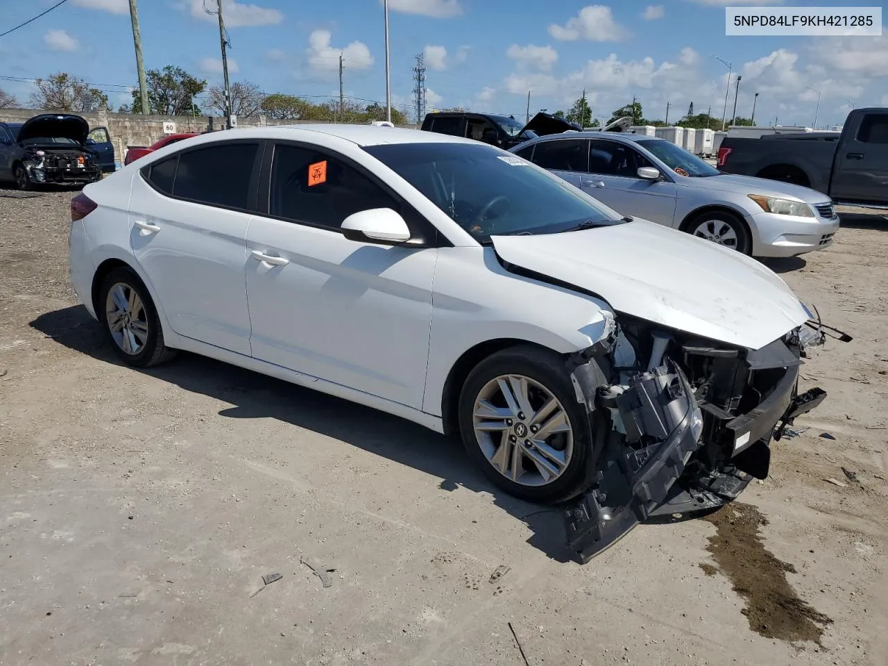 2019 Hyundai Elantra Sel VIN: 5NPD84LF9KH421285 Lot: 53660404