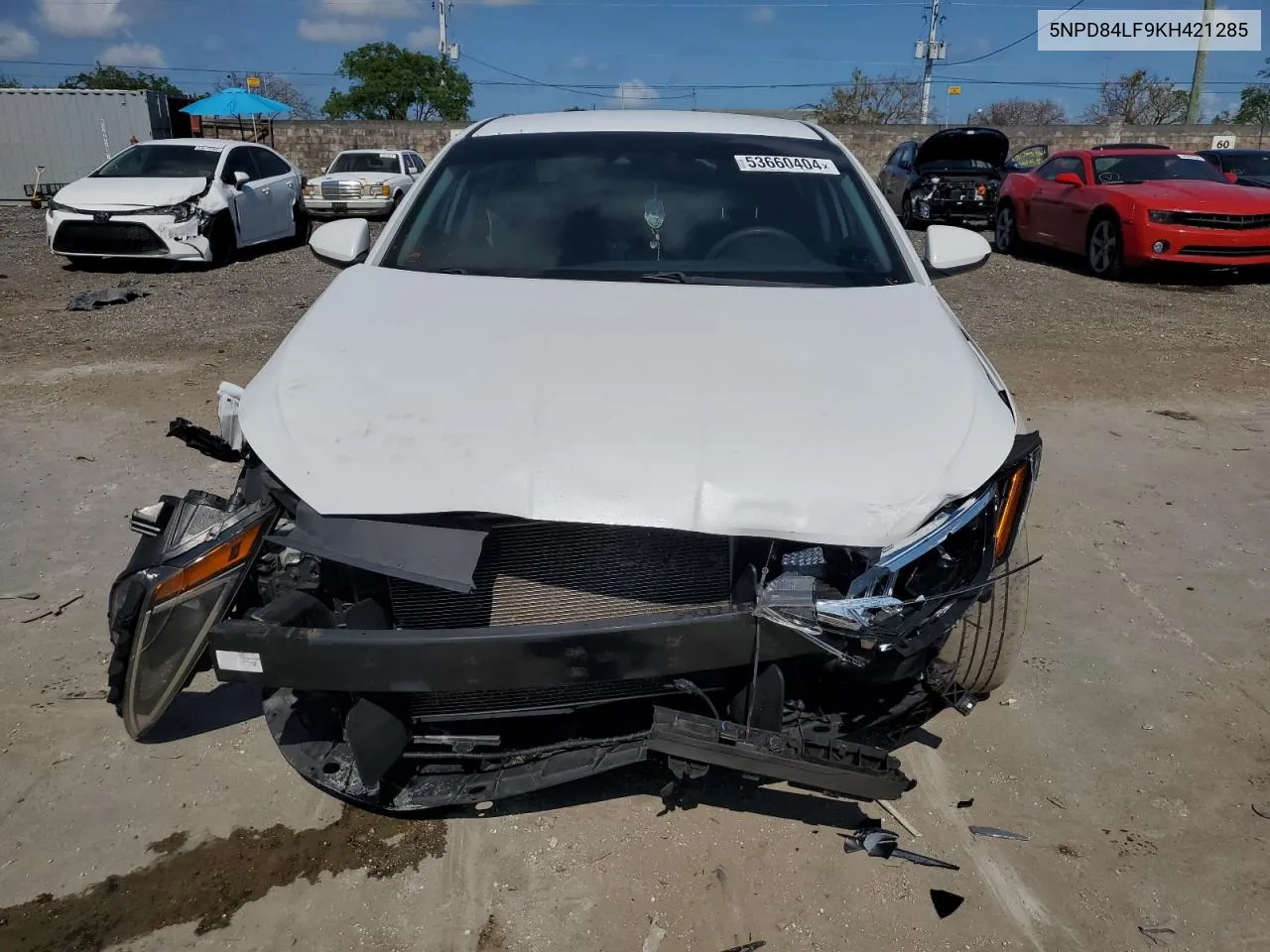 2019 Hyundai Elantra Sel VIN: 5NPD84LF9KH421285 Lot: 53660404