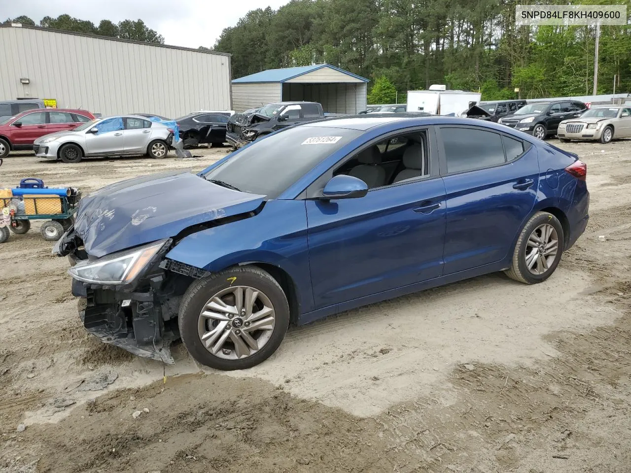 2019 Hyundai Elantra Sel VIN: 5NPD84LF8KH409600 Lot: 53761264