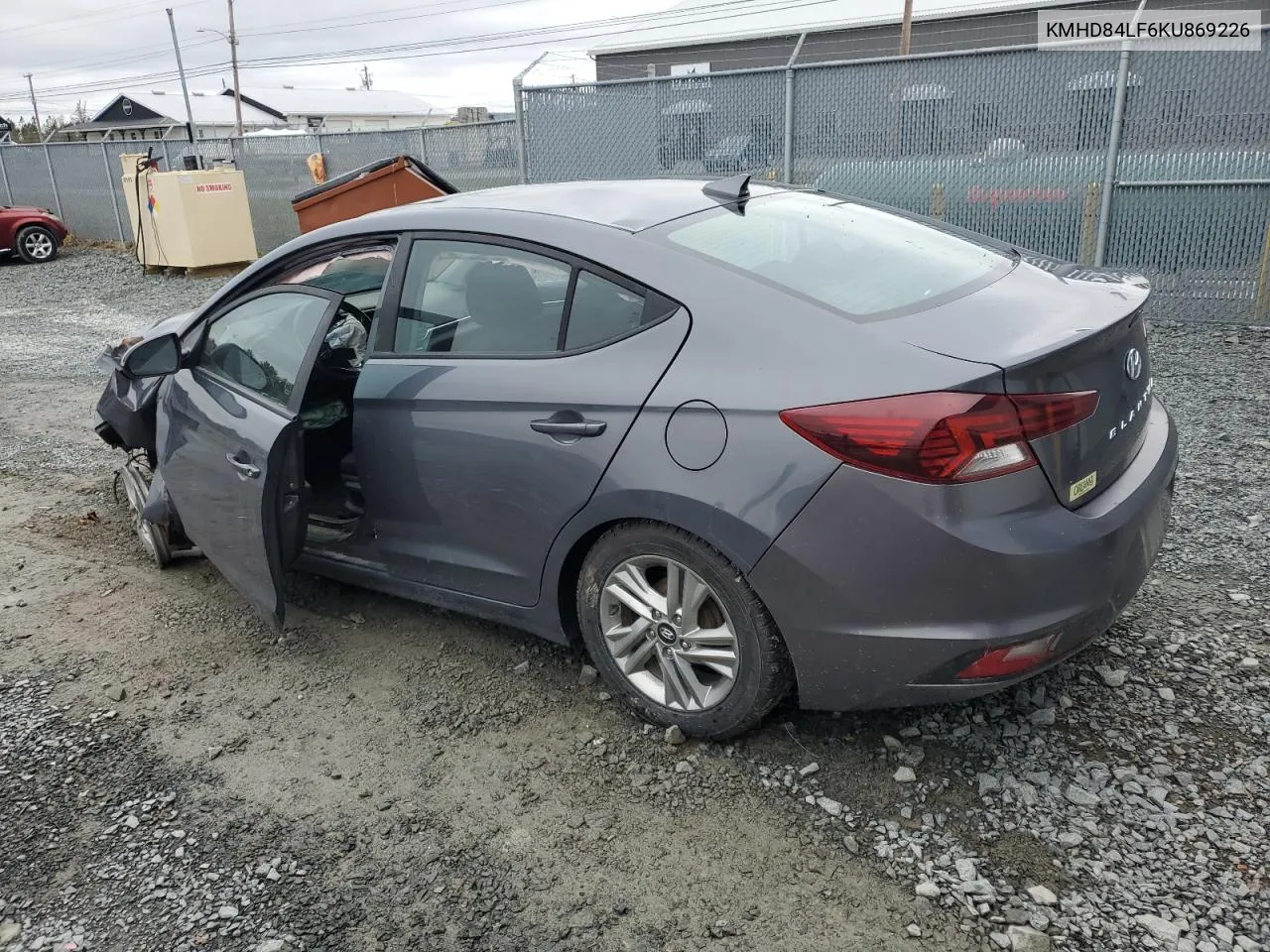 2019 Hyundai Elantra Sel VIN: KMHD84LF6KU869226 Lot: 53955874