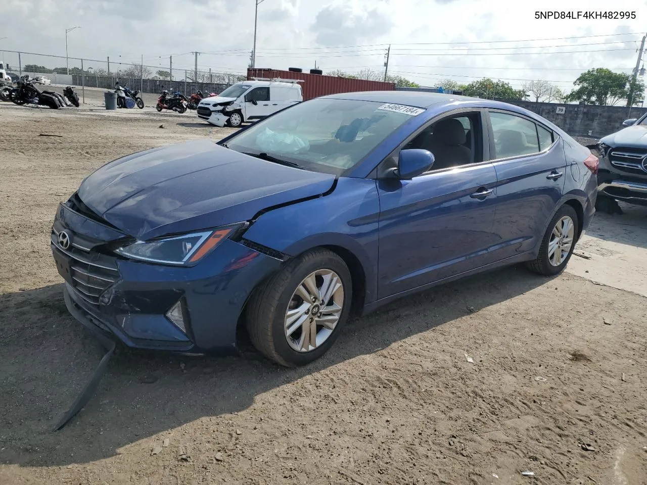 2019 Hyundai Elantra Sel VIN: 5NPD84LF4KH482995 Lot: 54667184