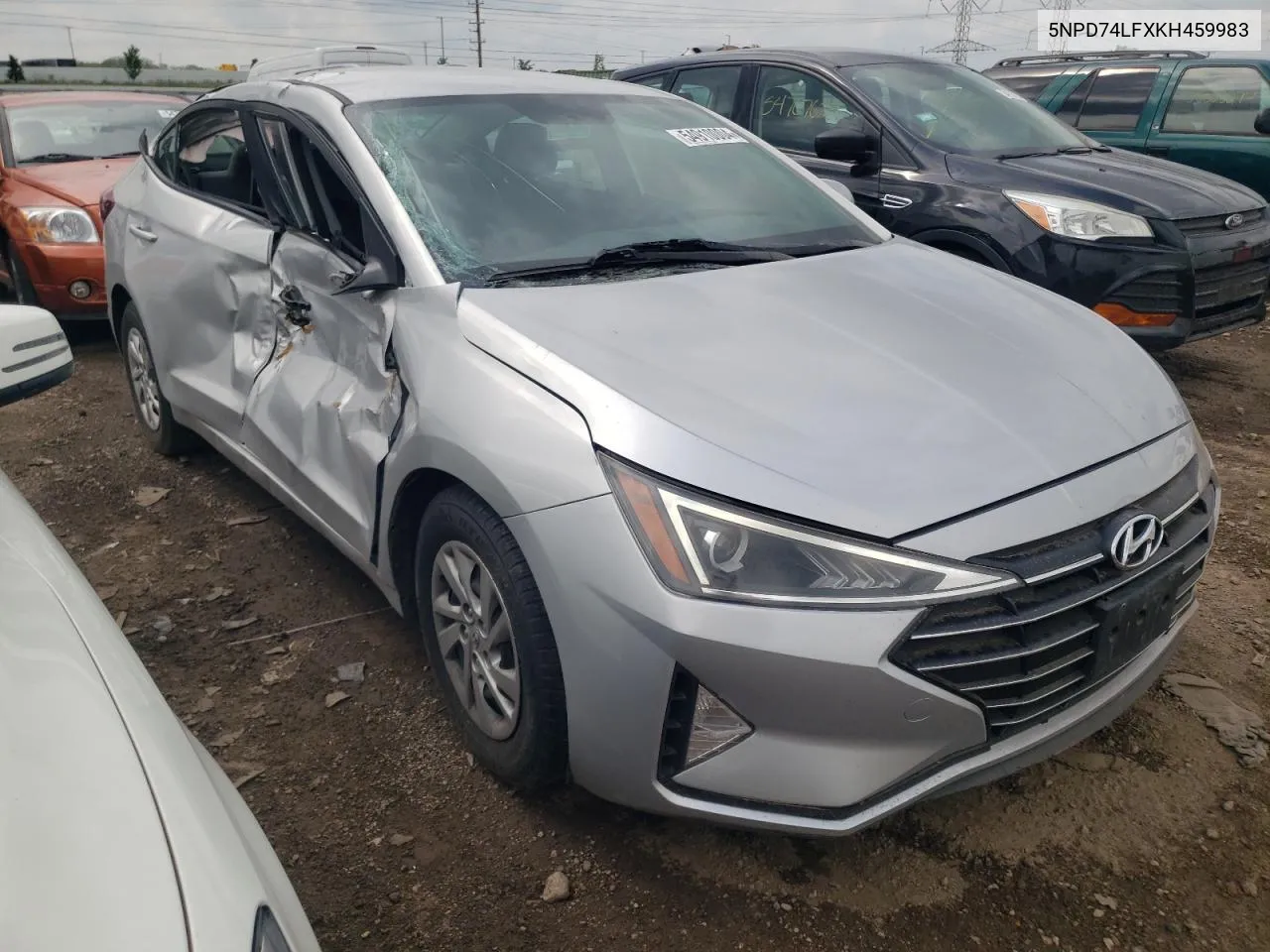 2019 Hyundai Elantra Se VIN: 5NPD74LFXKH459983 Lot: 54910004