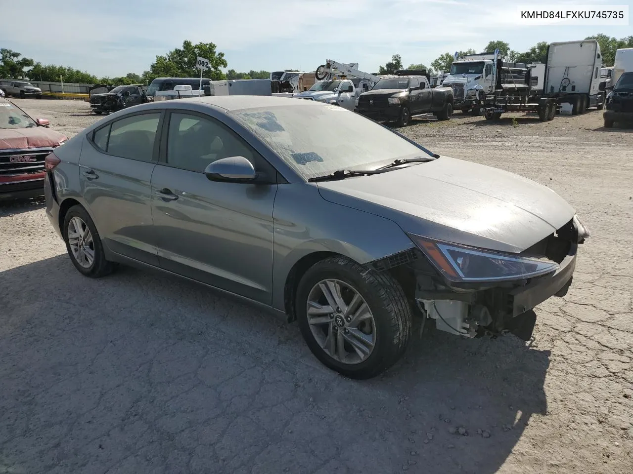 2019 Hyundai Elantra Sel VIN: KMHD84LFXKU745735 Lot: 58507024