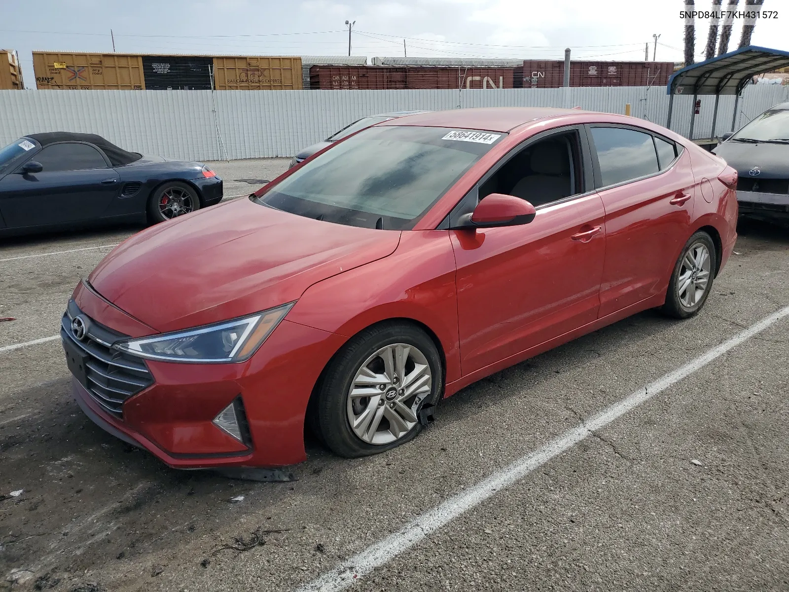 2019 Hyundai Elantra Sel VIN: 5NPD84LF7KH431572 Lot: 58641914