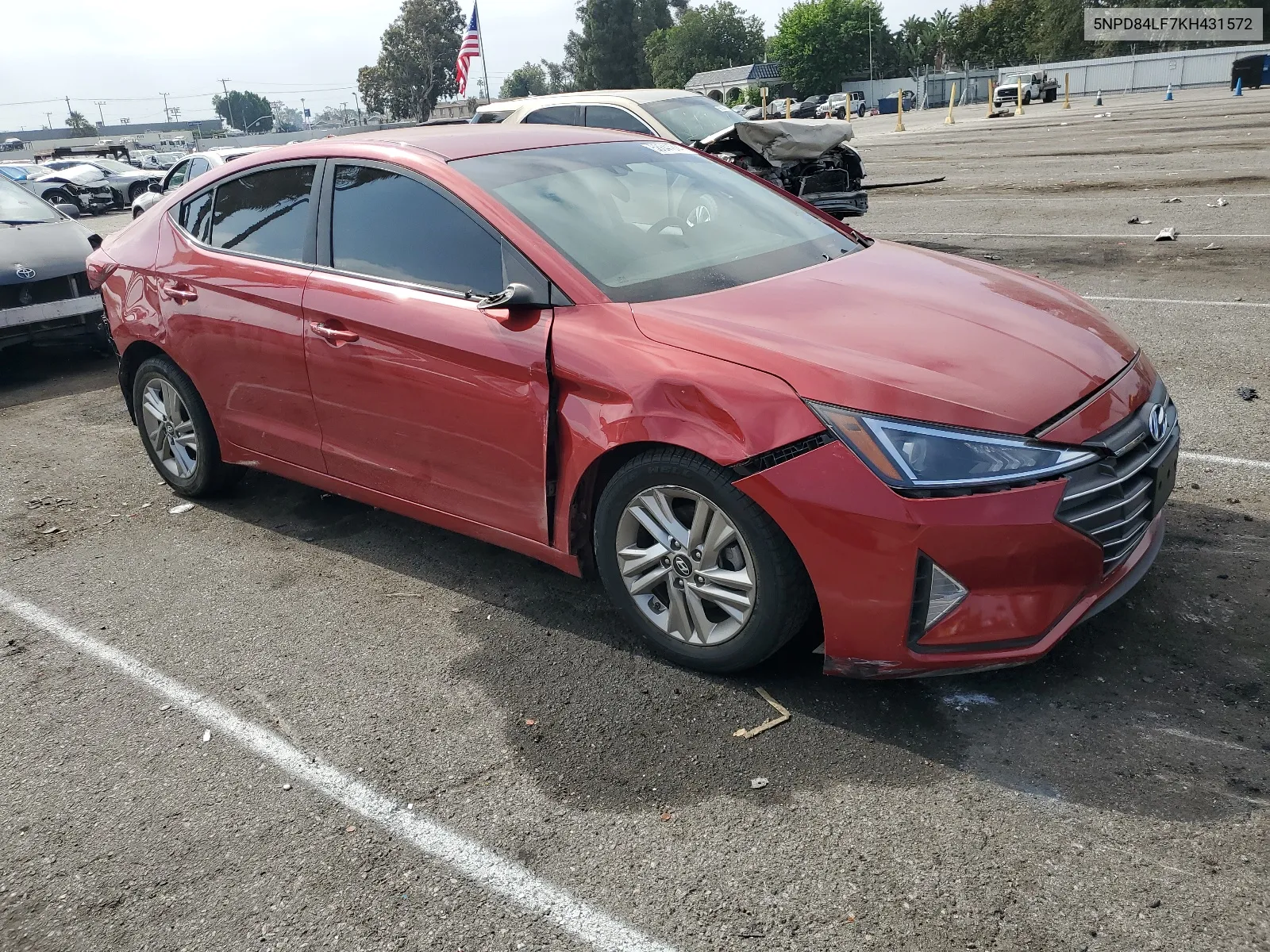 2019 Hyundai Elantra Sel VIN: 5NPD84LF7KH431572 Lot: 58641914