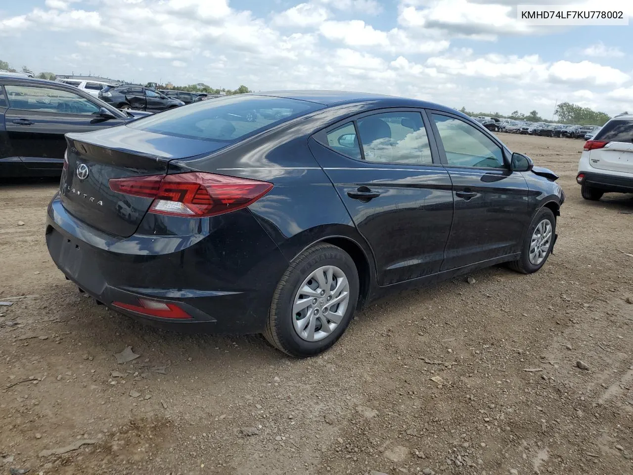 2019 Hyundai Elantra Se VIN: KMHD74LF7KU778002 Lot: 58762974