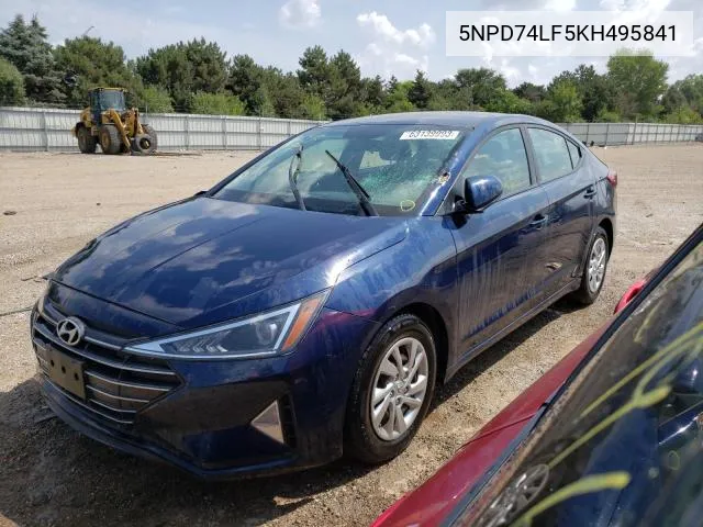 2019 Hyundai Elantra Se VIN: 5NPD74LF5KH495841 Lot: 59017704