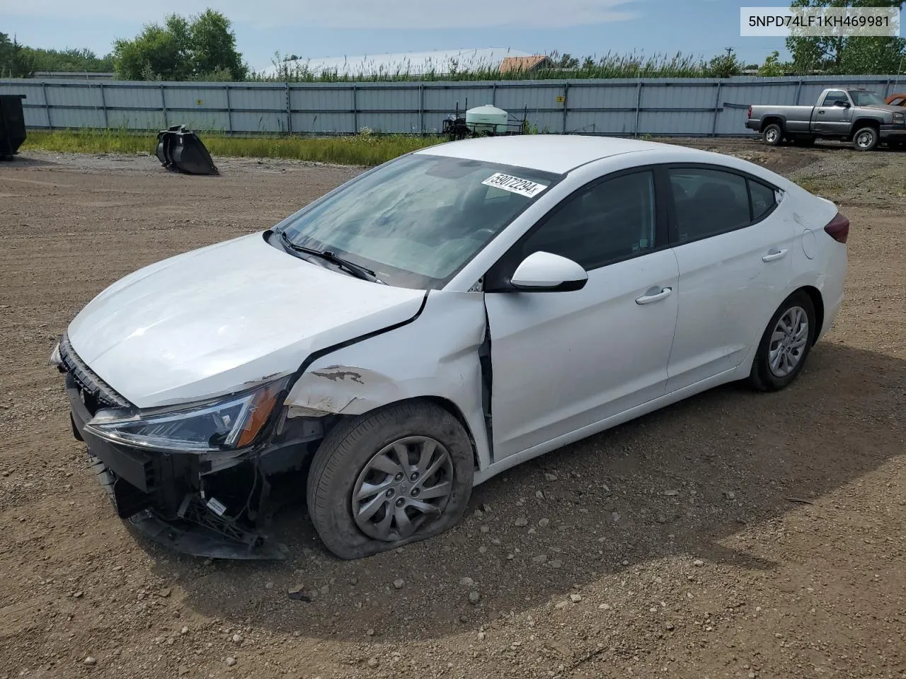 5NPD74LF1KH469981 2019 Hyundai Elantra Se