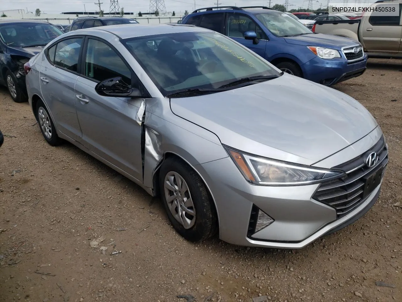 2019 Hyundai Elantra Se VIN: 5NPD74LFXKH450538 Lot: 59154784