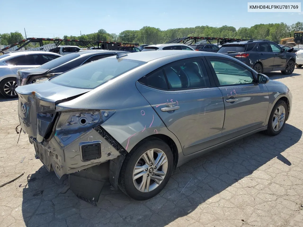 2019 Hyundai Elantra Sel VIN: KMHD84LF9KU781769 Lot: 60376774