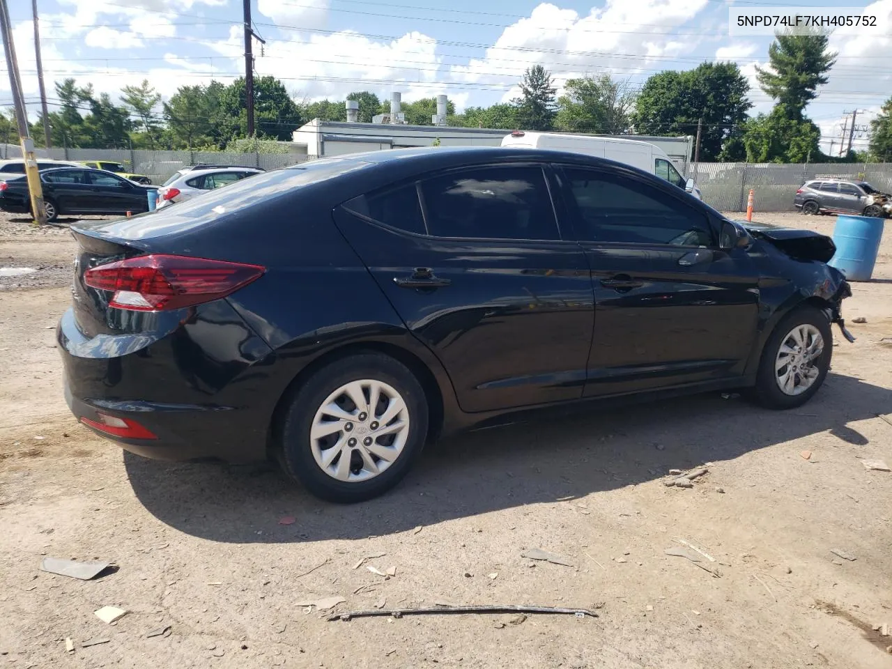 2019 Hyundai Elantra Se VIN: 5NPD74LF7KH405752 Lot: 60642864