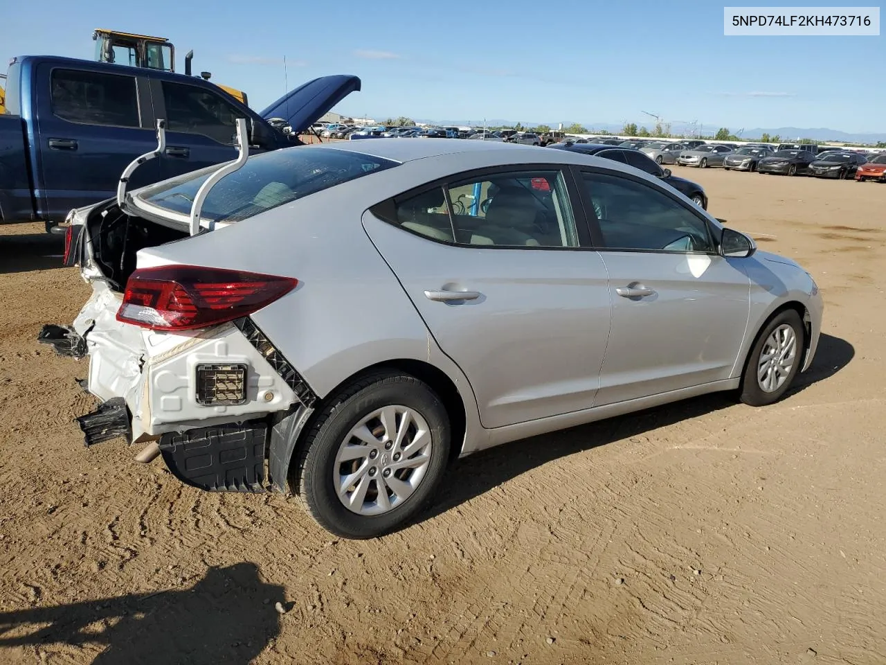 2019 Hyundai Elantra Se VIN: 5NPD74LF2KH473716 Lot: 62069424