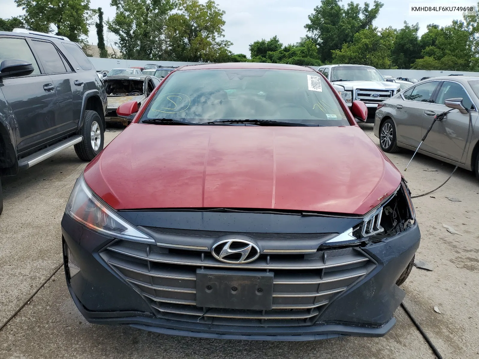 2019 Hyundai Elantra Sel VIN: KMHD84LF6KU749698 Lot: 62138684