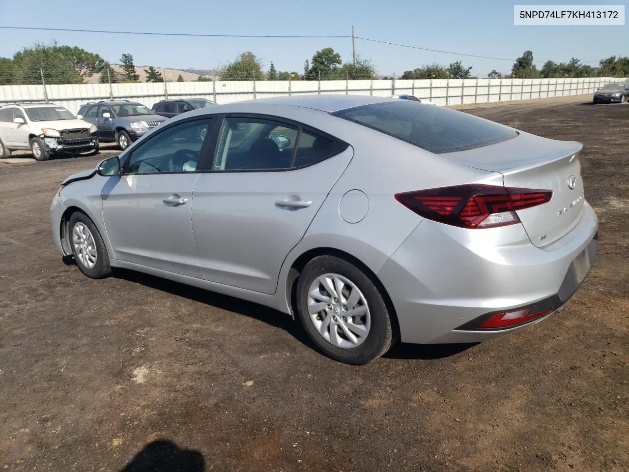 5NPD74LF7KH413172 2019 Hyundai Elantra Se