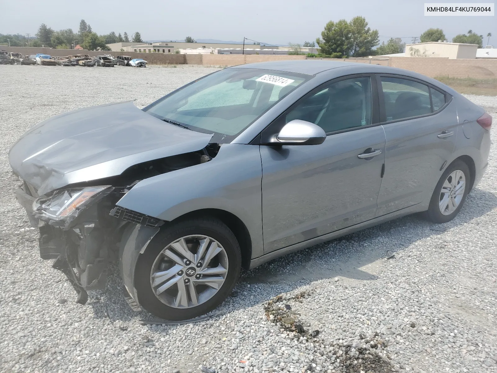 2019 Hyundai Elantra Sel VIN: KMHD84LF4KU769044 Lot: 62956814