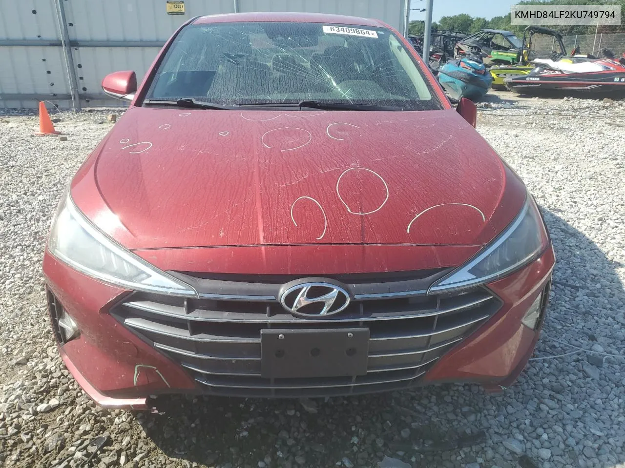 2019 Hyundai Elantra Sel VIN: KMHD84LF2KU749794 Lot: 63409864