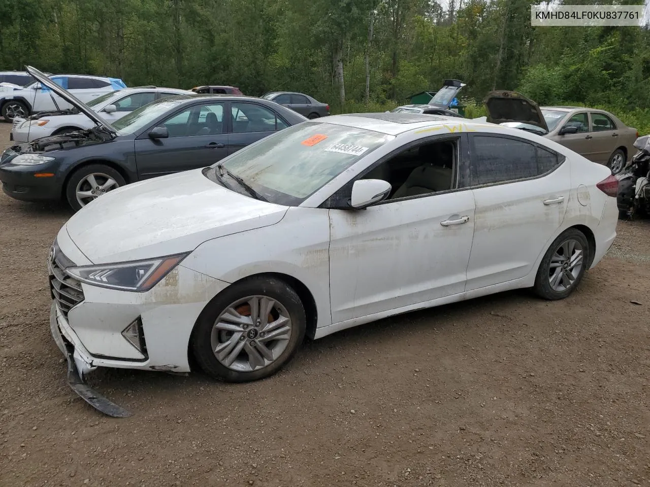 2019 Hyundai Elantra Sel VIN: KMHD84LF0KU837761 Lot: 64458744