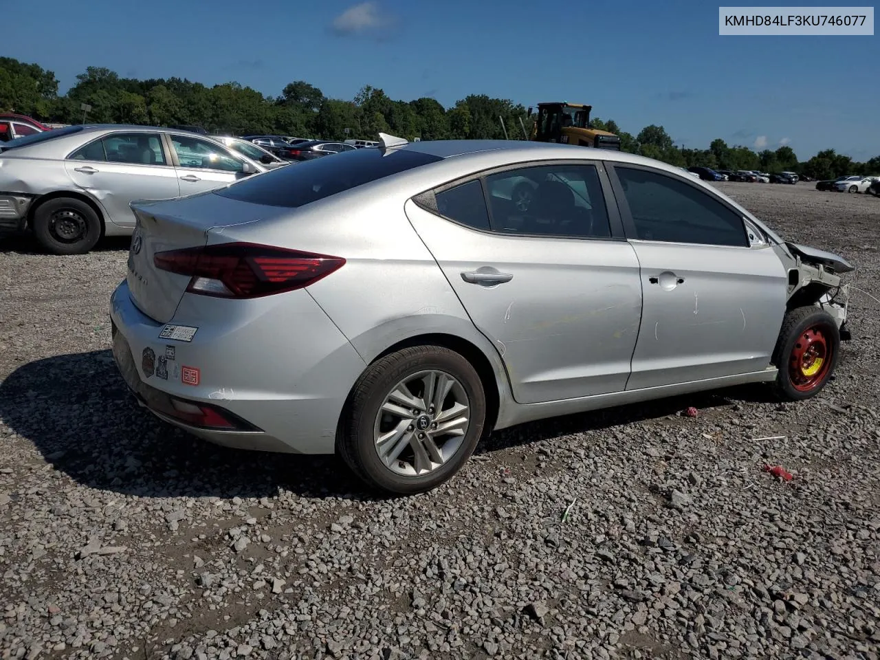 2019 Hyundai Elantra Sel VIN: KMHD84LF3KU746077 Lot: 64854324