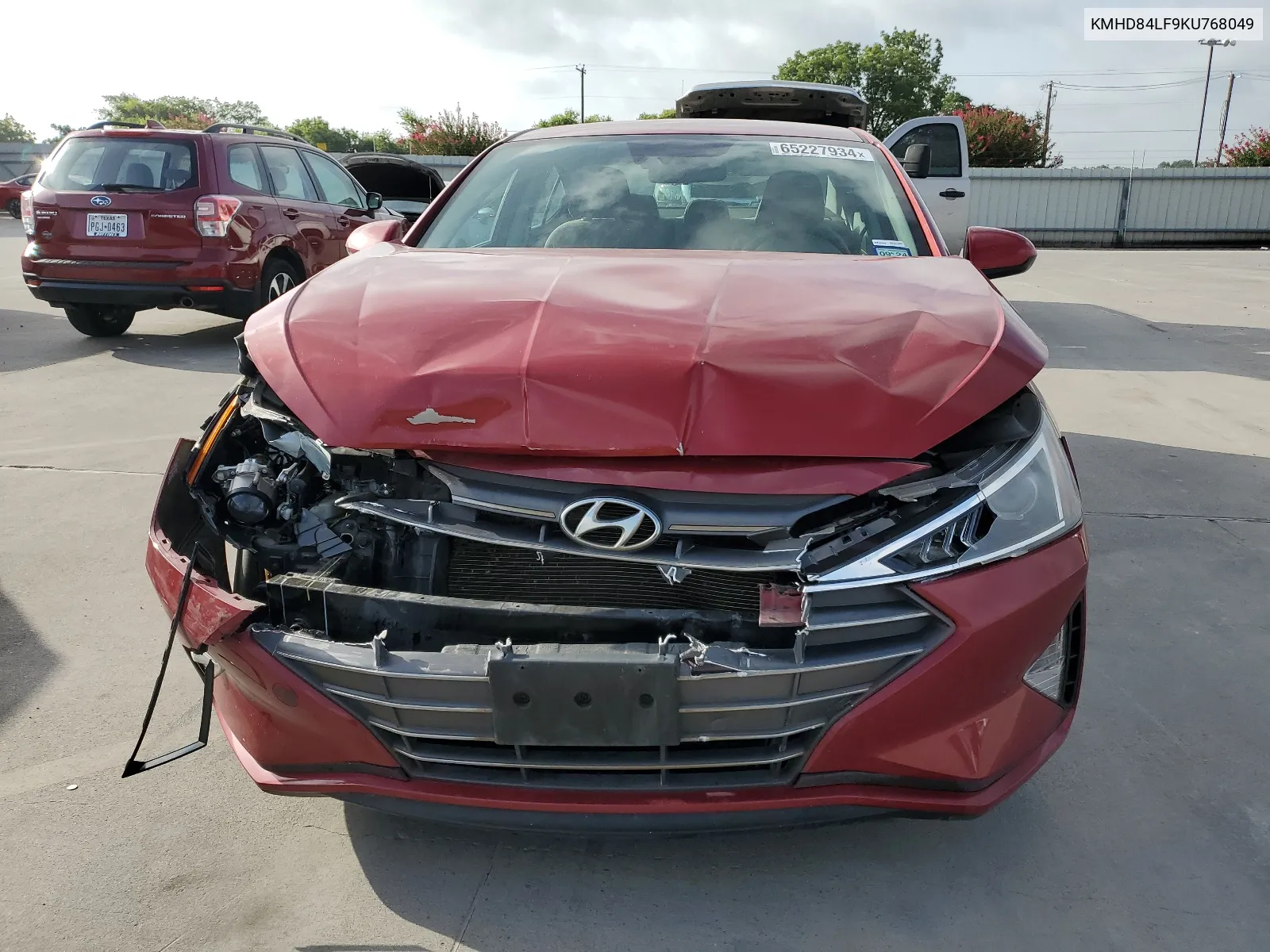 2019 Hyundai Elantra Sel VIN: KMHD84LF9KU768049 Lot: 65227934