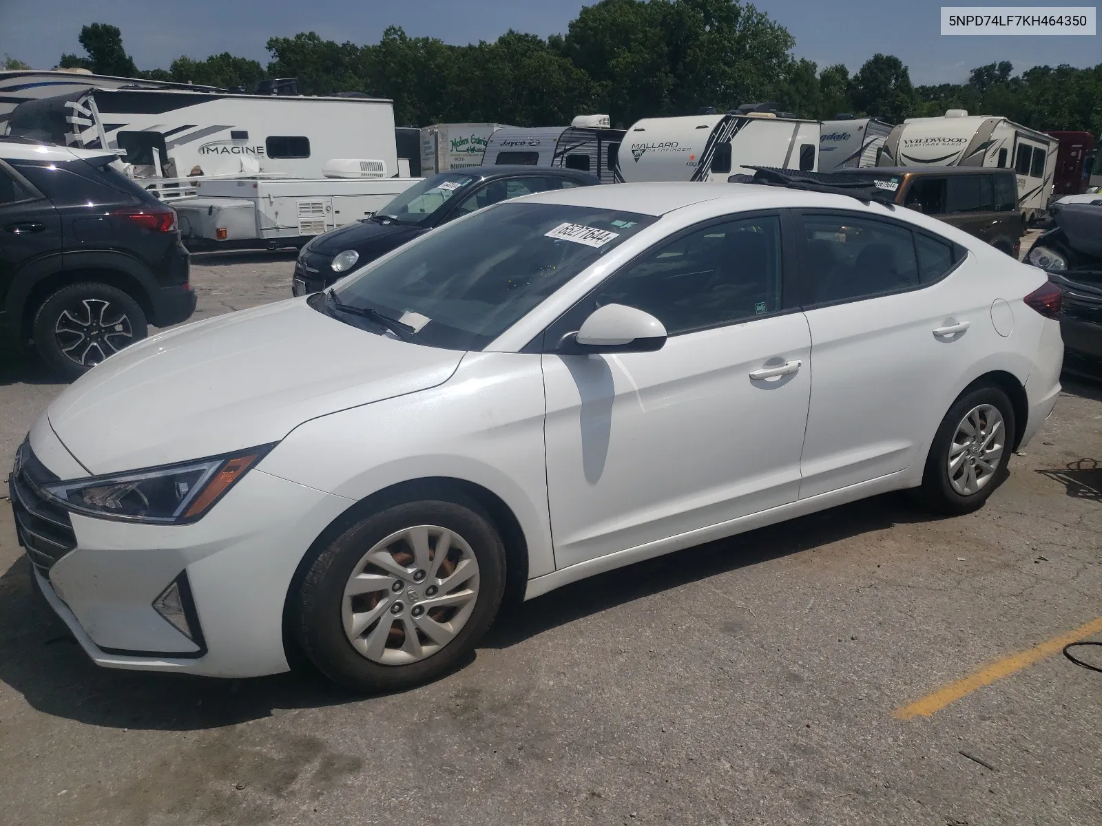 2019 Hyundai Elantra Se VIN: 5NPD74LF7KH464350 Lot: 65271644