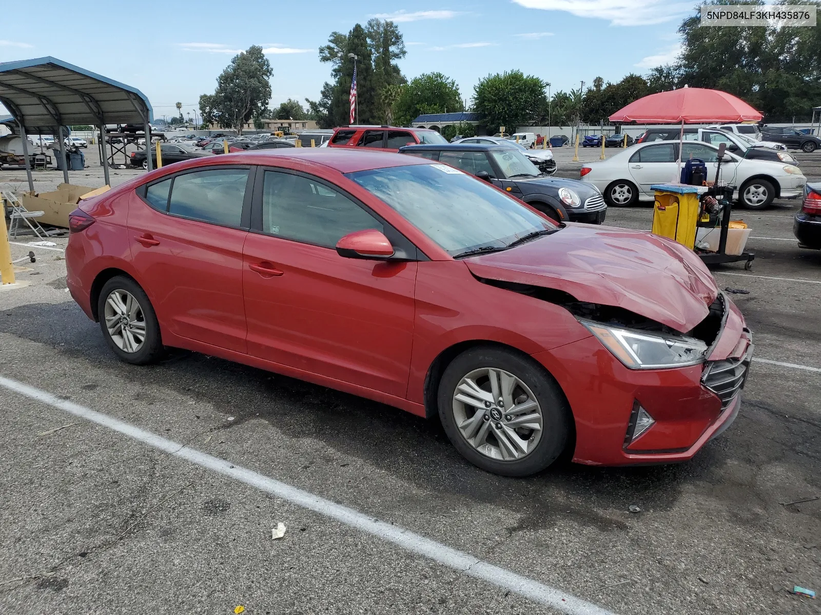 2019 Hyundai Elantra Sel VIN: 5NPD84LF3KH435876 Lot: 65431404