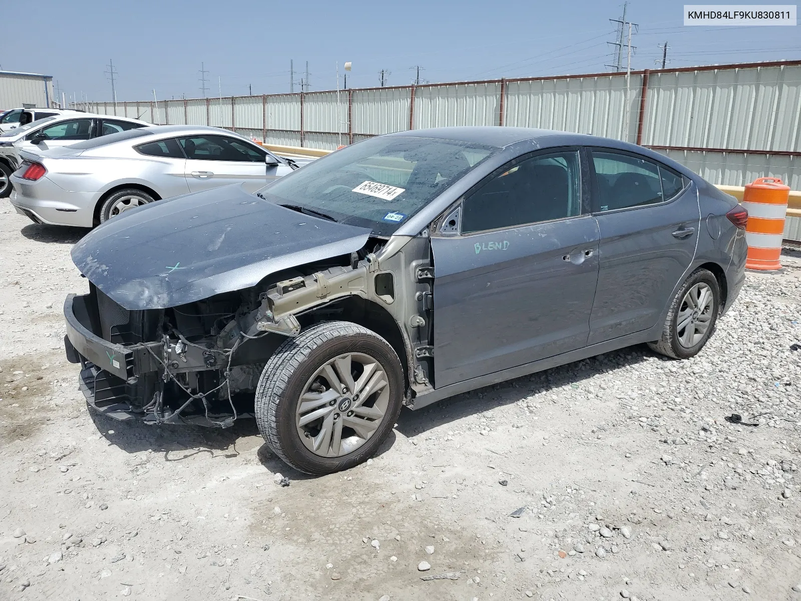 2019 Hyundai Elantra Sel VIN: KMHD84LF9KU830811 Lot: 65469714