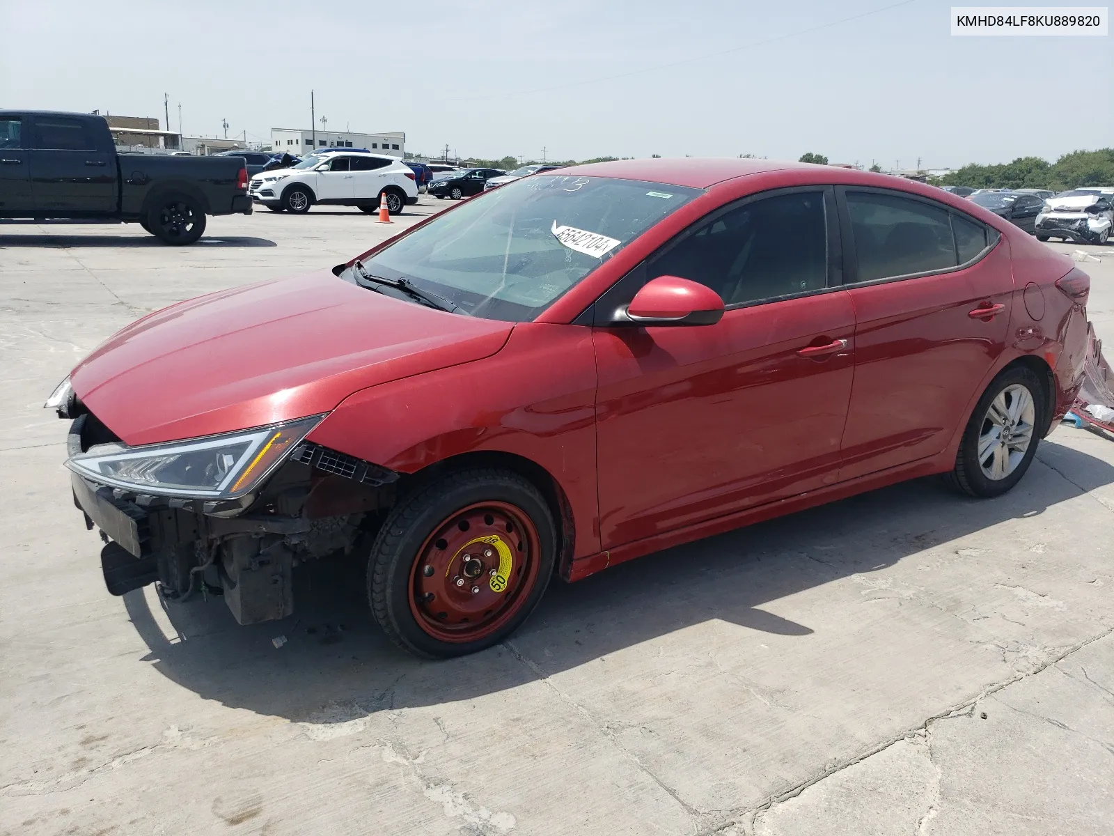 KMHD84LF8KU889820 2019 Hyundai Elantra Sel