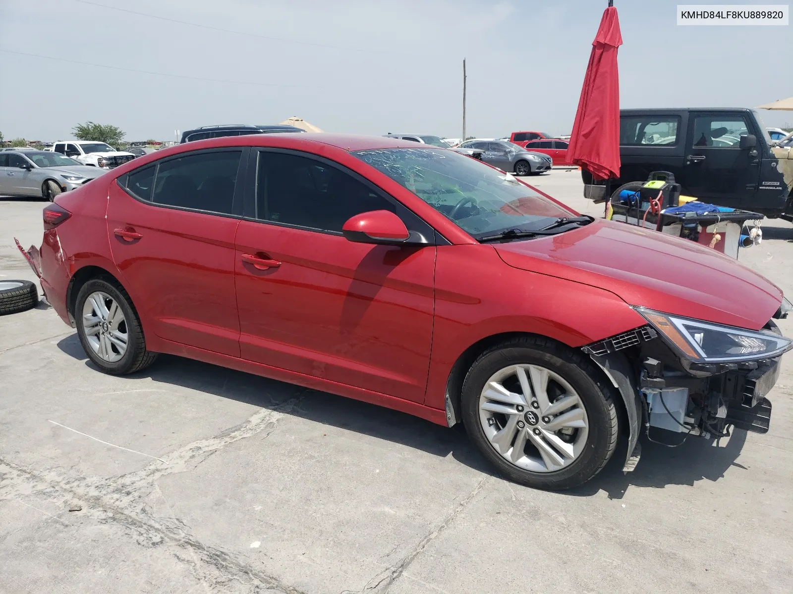 2019 Hyundai Elantra Sel VIN: KMHD84LF8KU889820 Lot: 65642104