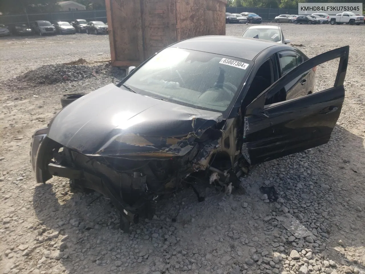 2019 Hyundai Elantra Sel VIN: KMHD84LF3KU753045 Lot: 65807304