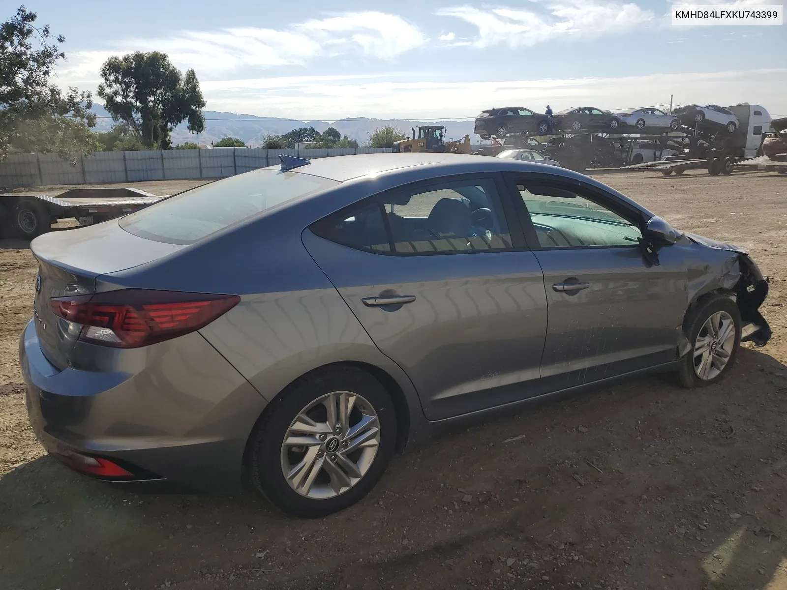 2019 Hyundai Elantra Sel VIN: KMHD84LFXKU743399 Lot: 65979184