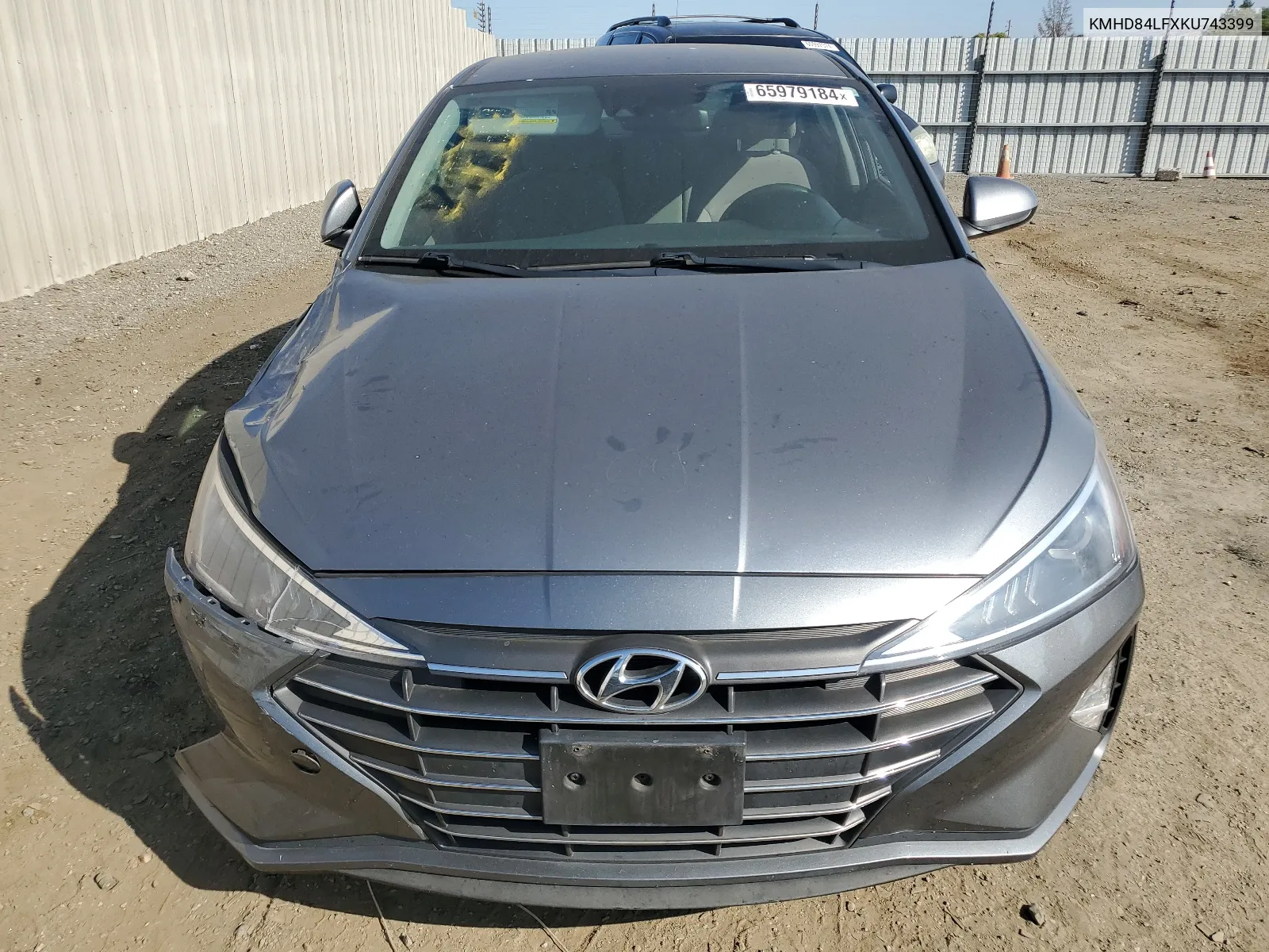 2019 Hyundai Elantra Sel VIN: KMHD84LFXKU743399 Lot: 65979184