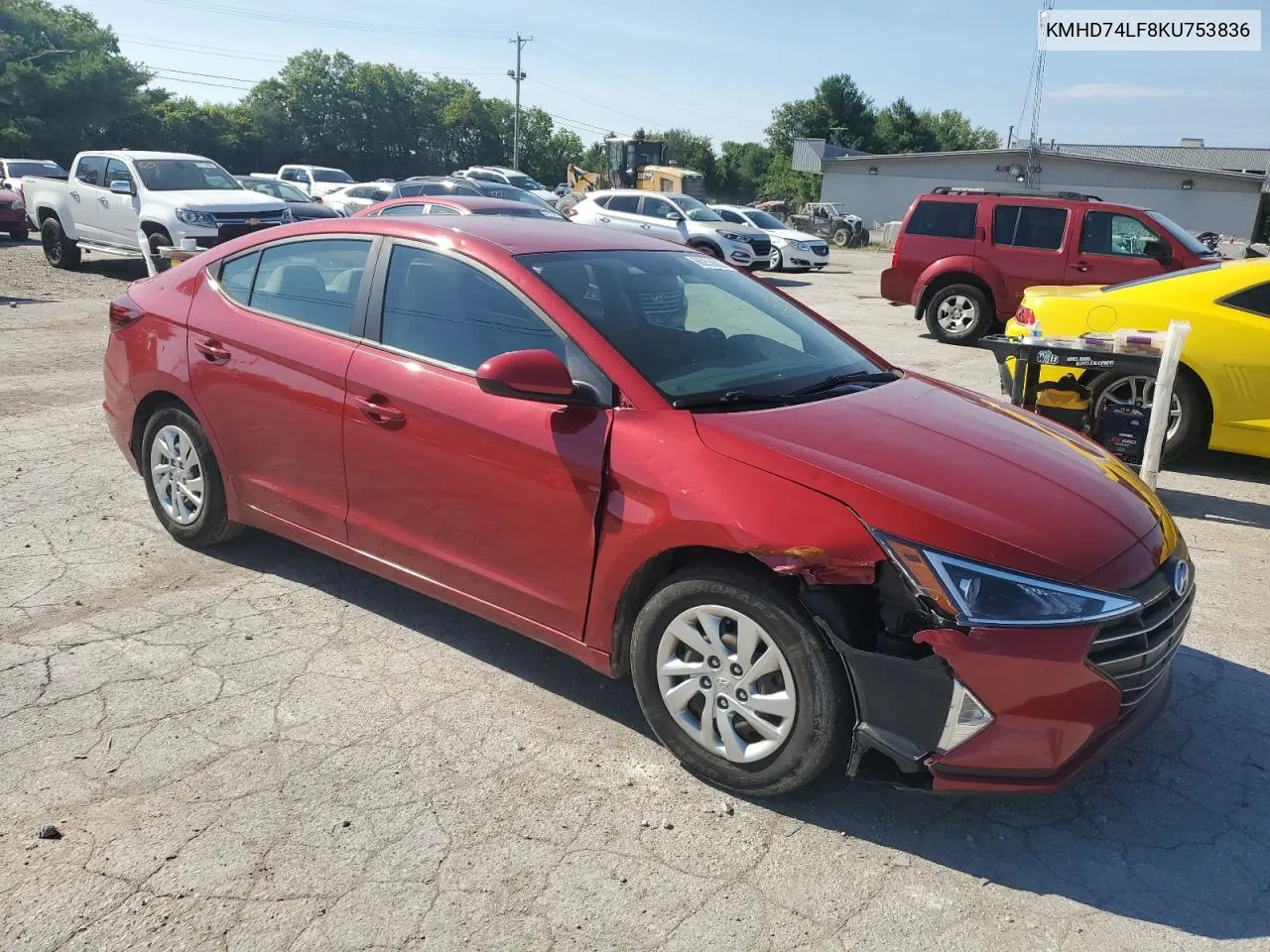 2019 Hyundai Elantra Se VIN: KMHD74LF8KU753836 Lot: 66255883