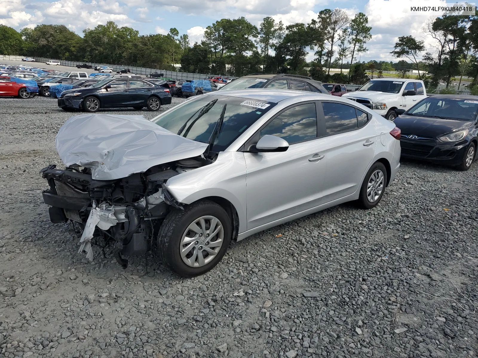 KMHD74LF9KU840418 2019 Hyundai Elantra Se